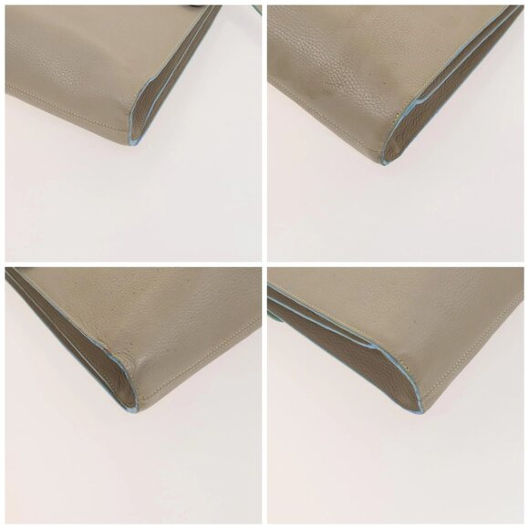 LOEWE Business Bag Leather Beige Auth bs26276 - Picture 16 of 16